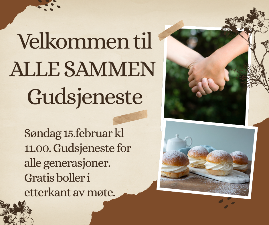 Read more about the article Alle sammen gudstjeneste 15.Feb kl 11.00